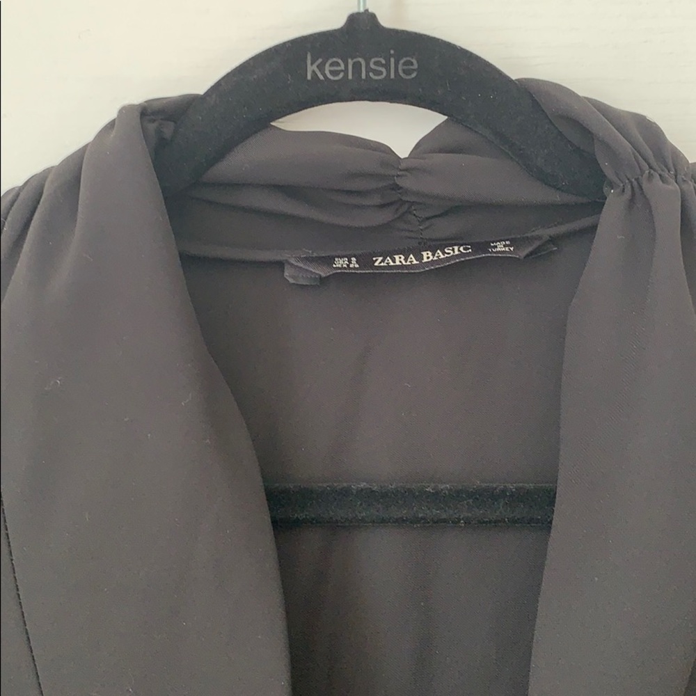 Zara black basic blouse small - Picture 3 of 6